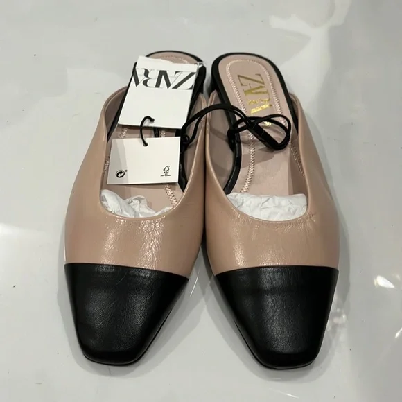 zara beige flats